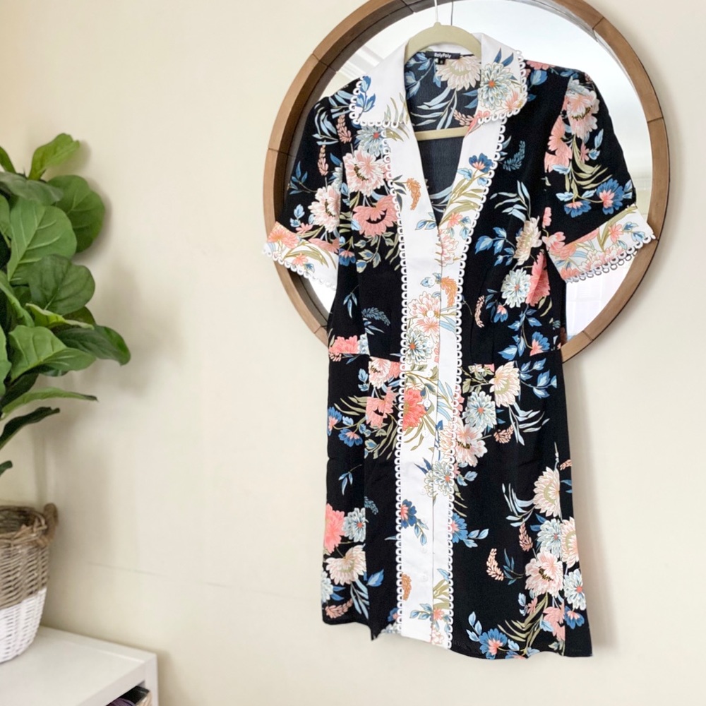 Japanese Inspired Kimono Floral Dress 116 - Picture 2 of 9